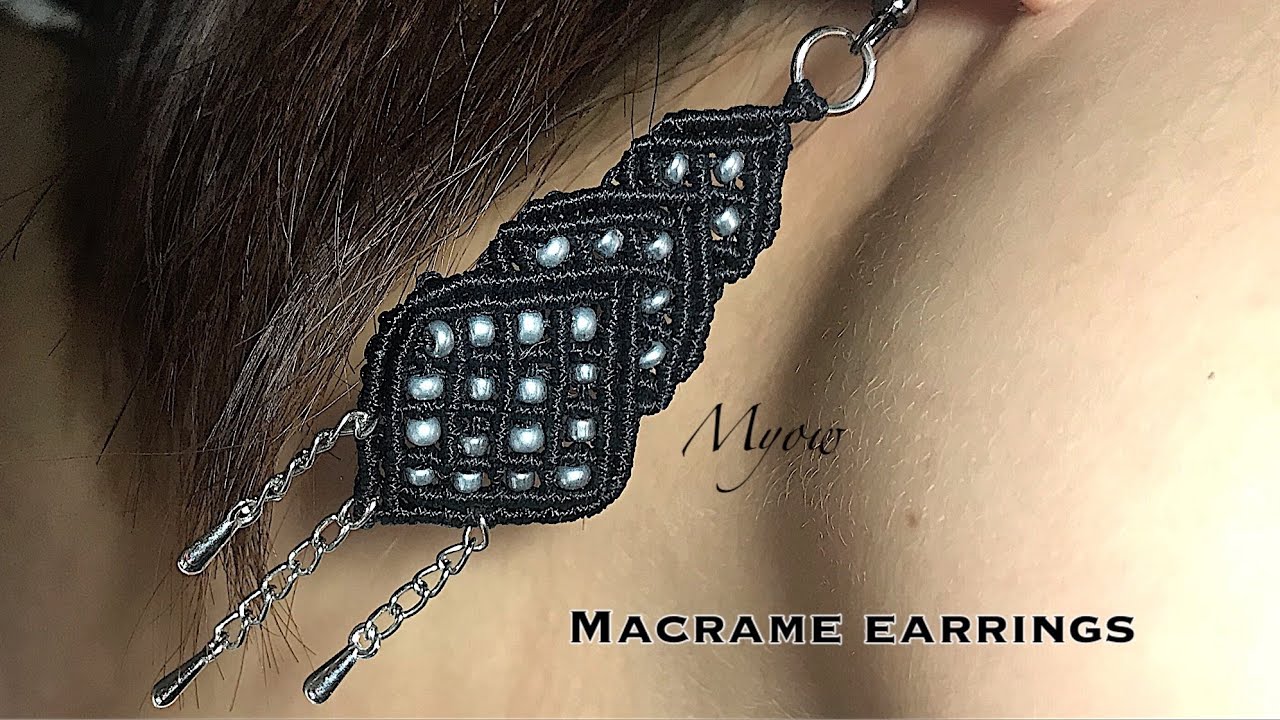 DIY MACRAME EARRINGS TUTORIAL- MYOW 191