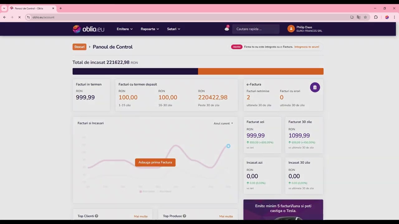 Oblio: Cum adaug logo-ul Firmei pe Factura?