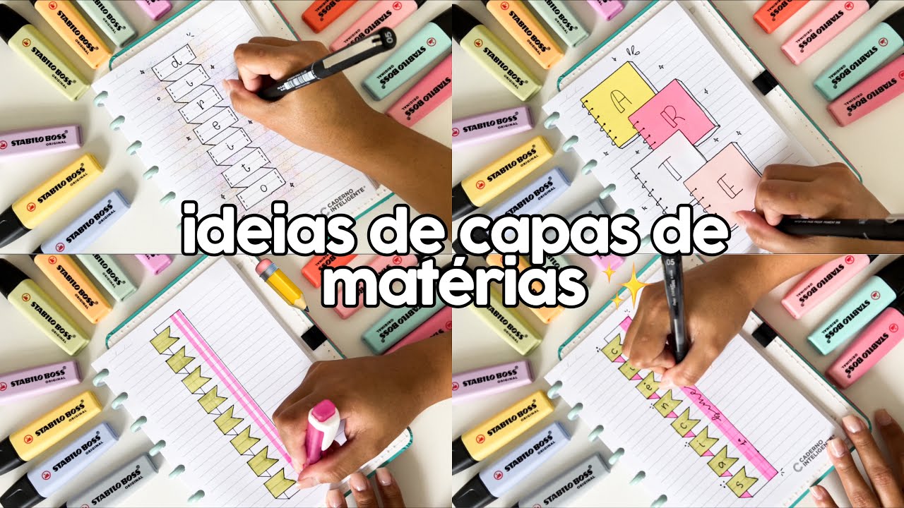 CAPAS DE MATÉRIAS PARA DECORAR SEU CADERNO 💖✨divisórias