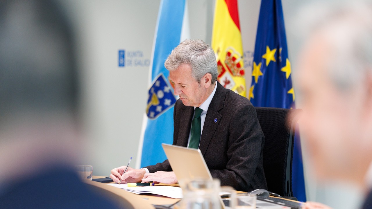 Rolda do presidente da Xunta, Alfonso Rueda, tras a reuni&oacute;n semanal do Goberno galego