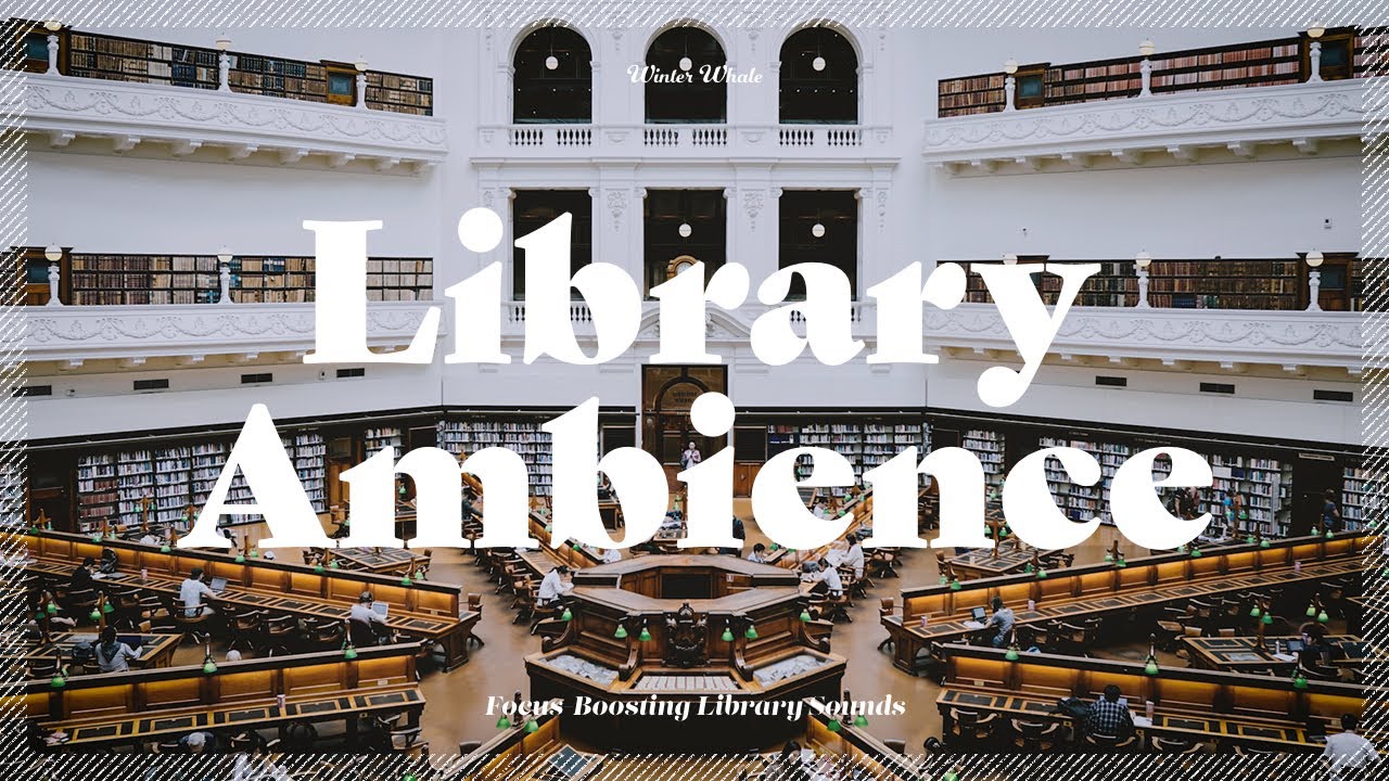 Library Ambience for Study | Library Sounds for Relaxing | 도서관 백색소음, White Noise