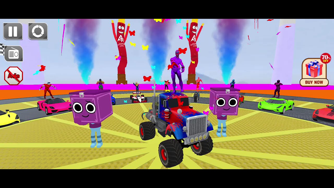 Super Hero Car Stunt Mega Ramps Gameplay | Mobile Super Hero Game 
