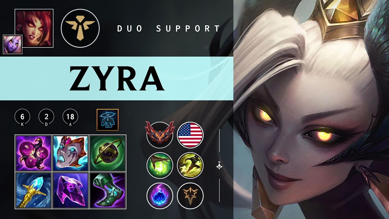 Zyra Support vs Sona - NA Grandmaster Patch 26.07