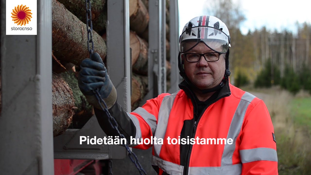 Turvallisuus Stora Enso Metsässä - puutavara-autonkuljettaja