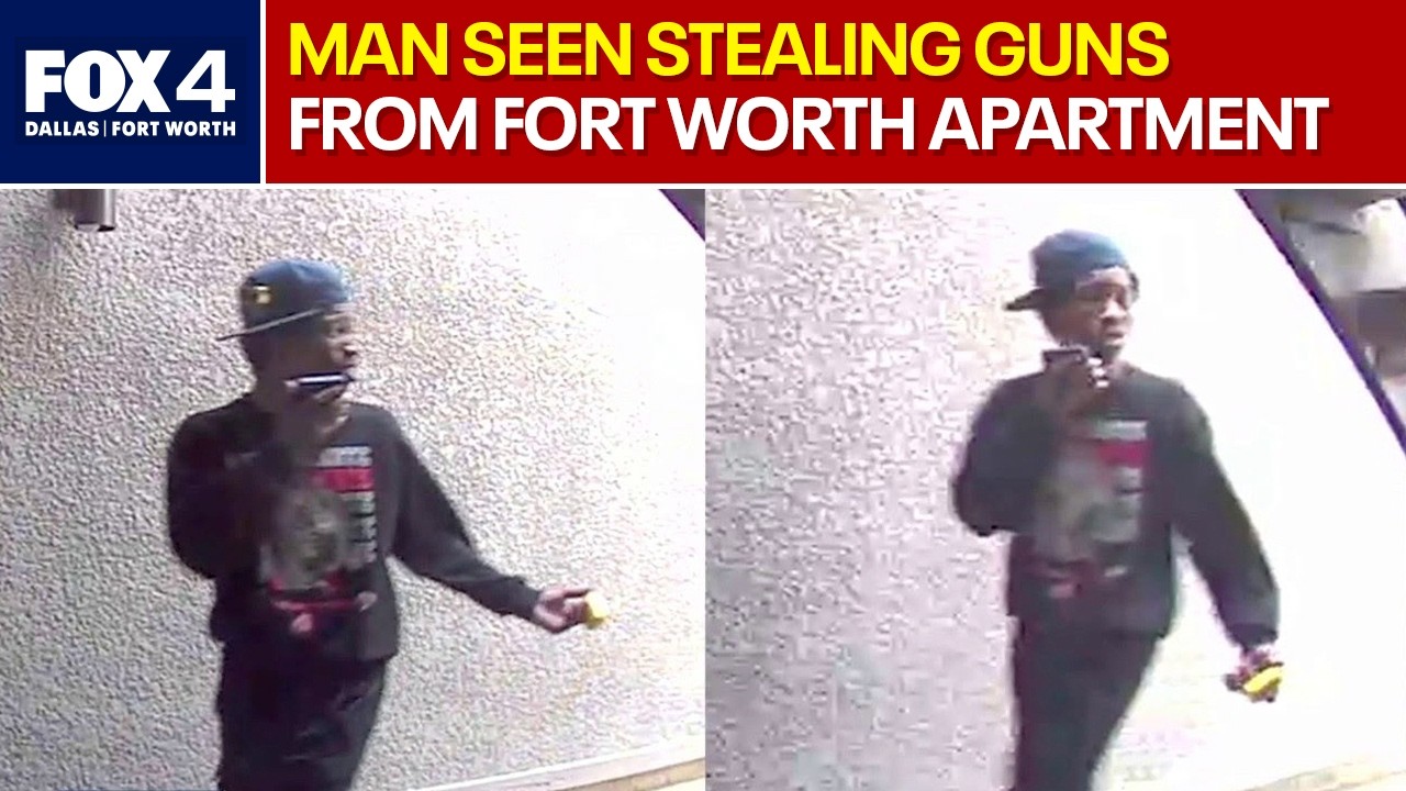 Полиция Форт-Уорта разыскивает грабителя, совершившего кражу рано утром.