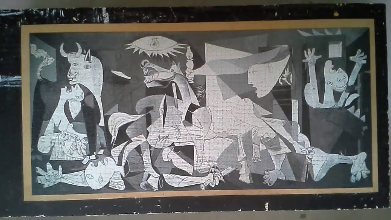 3000 piece jigsaw puzzle time-lapse, Guernica by Pablo Picasso