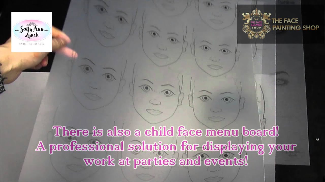 Sally Ann Lynch Practice and Display Boards for face painters | The Face Painting Shop