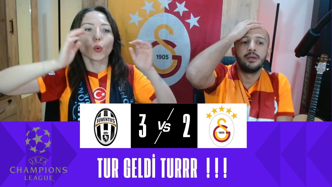 JUVENTUS 3 - 2 GALATASARAY MAÇ TEPKİ VİDEOSU🔥 MAÇ JUVENTUS'UN TUR BİZİM !