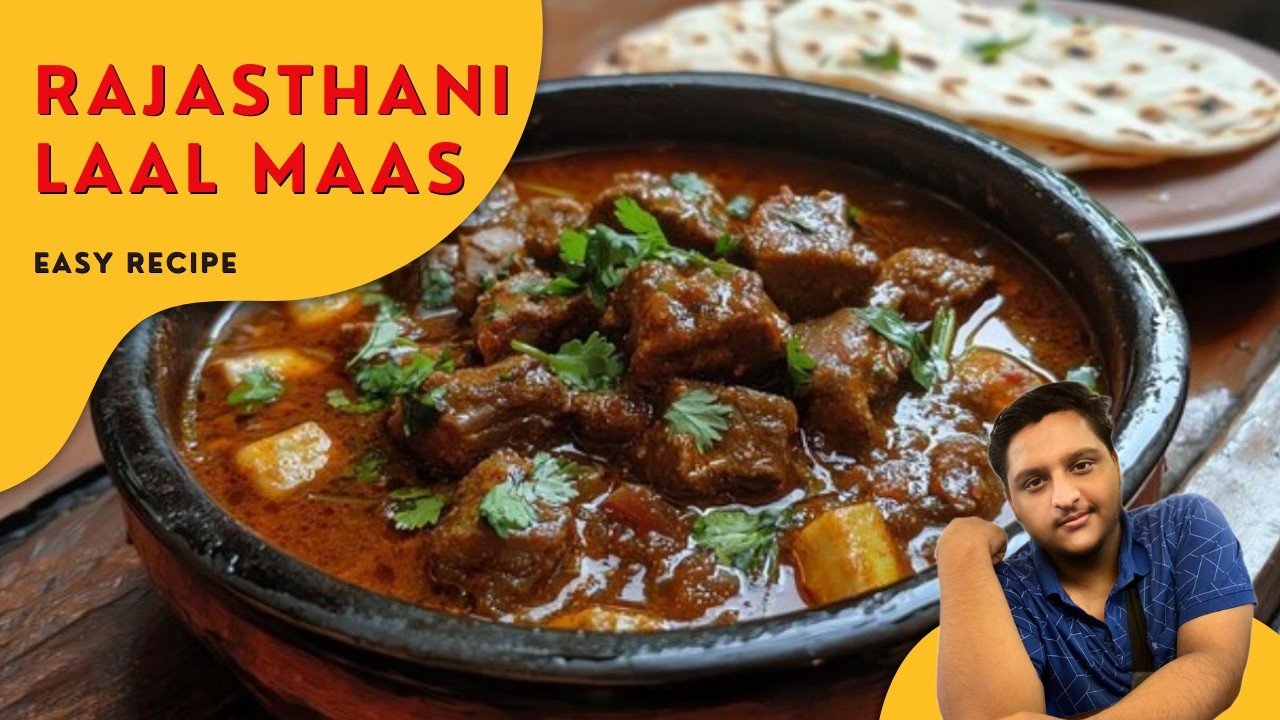 Rajasthani Famous Lal Maas Recipe 🤤 | First time￼ cook mutton ￼