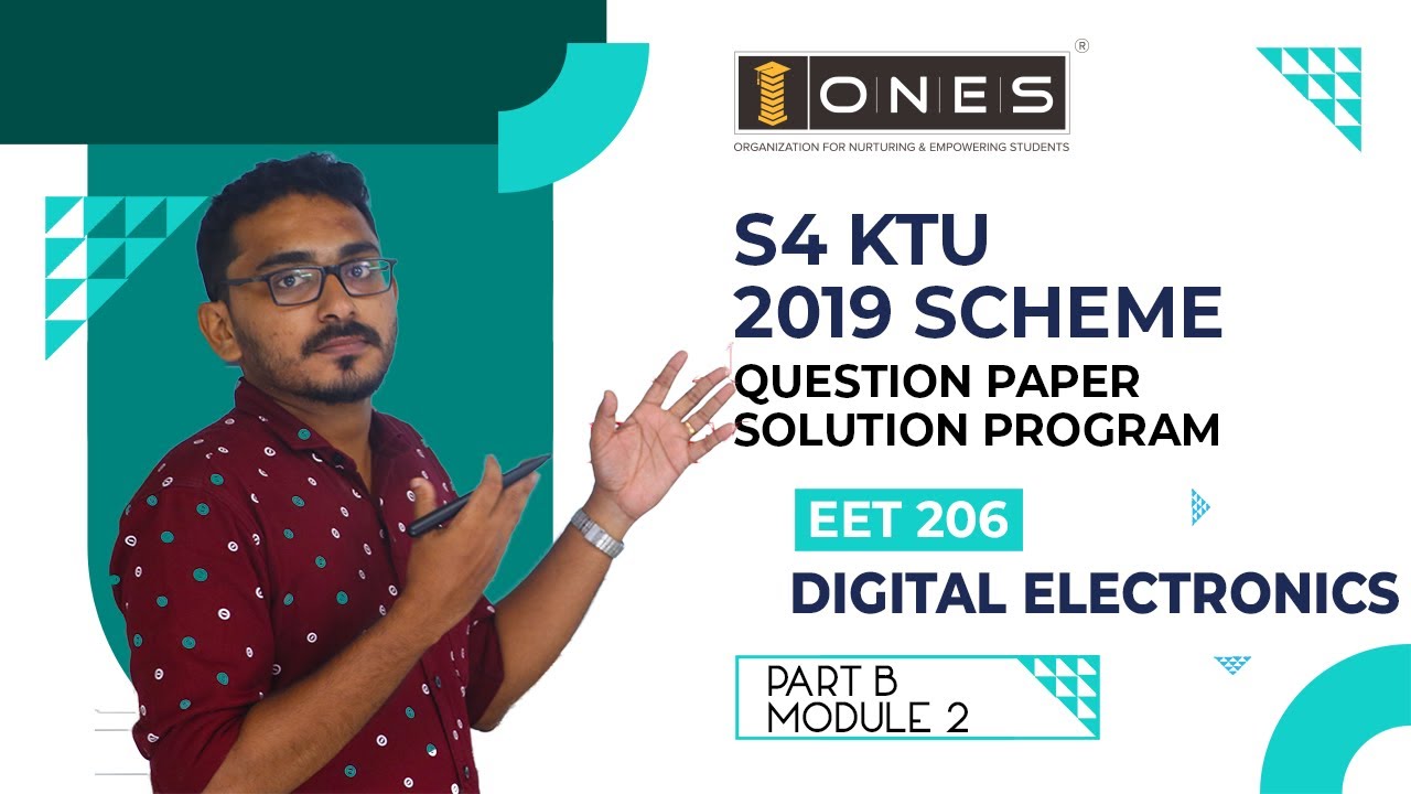 S4 KTU 2019 Scheme Question Paper Solution | Digital Electronics | EET206 |  Part B | Module 2