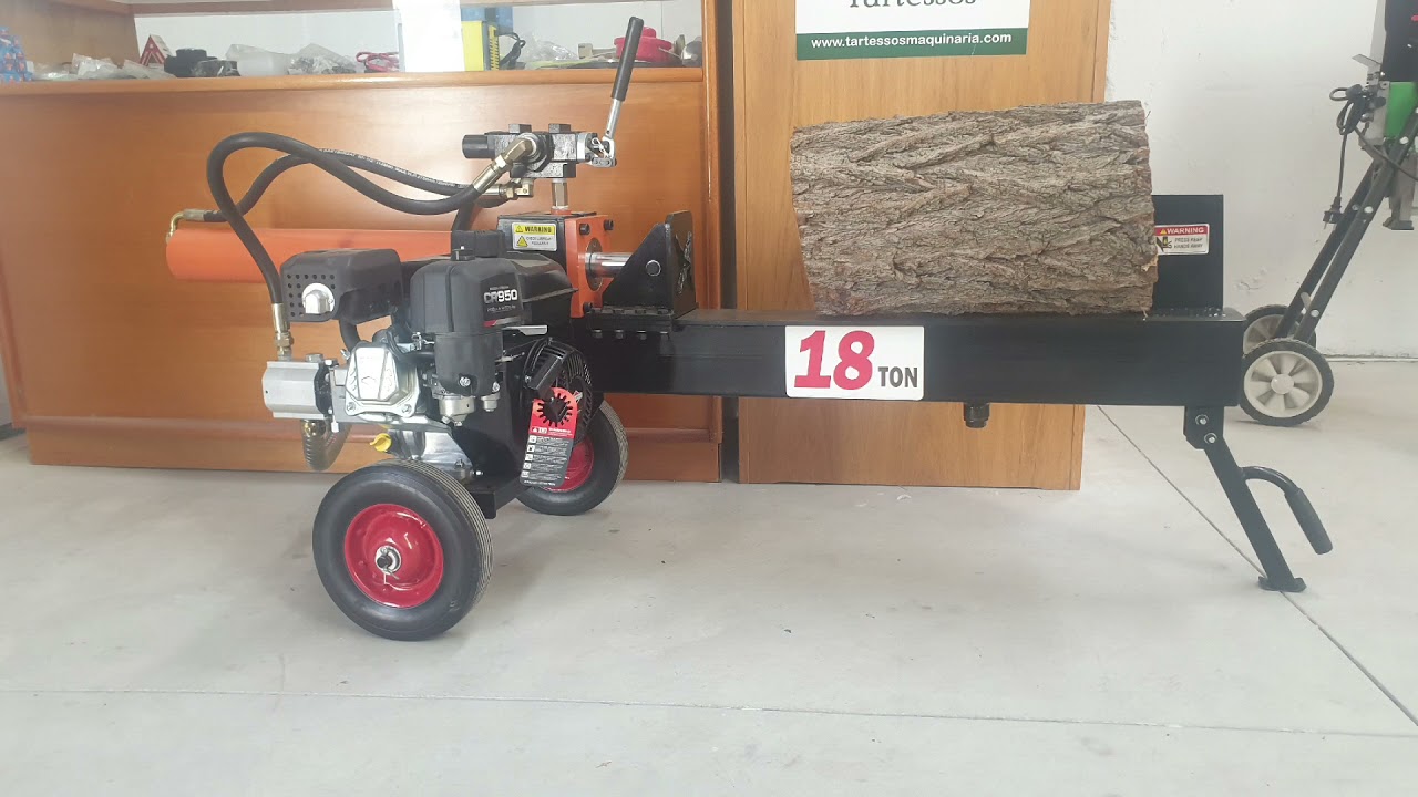 Rajadora Astilladora de leña Tartessos. modelo TL18 de gasolina motor briggs stratton.