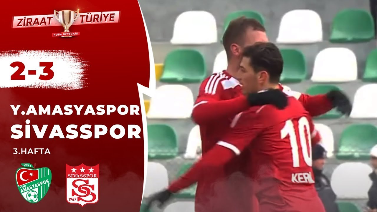 Yeni Amasyaspor 2-3 Sivasspor Maç Özeti (Ziraat Türkiye Kupası F Grubu 3.Hafta) 20.12.2016