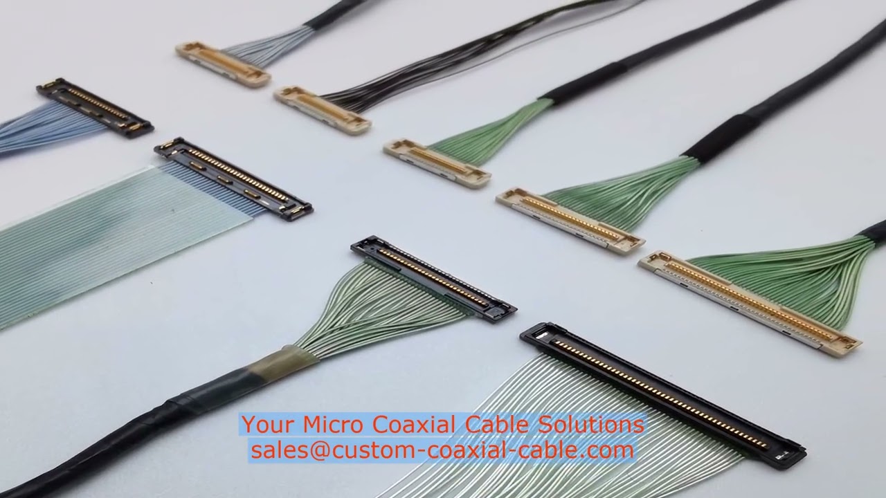 High-Speed Ribbon Coax Cables Assembly 20695-040T I-PEX 20682-050E-02-S 34 awg micro ribbon coax cab
