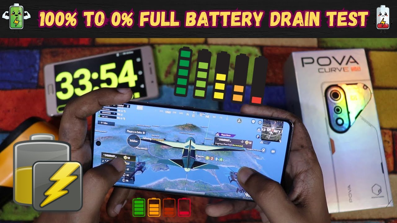 Tecno Pova Curve 5G 100% to 0% Full Battery Drain Test | Tecno Pova Curve 5G battery life 🤯