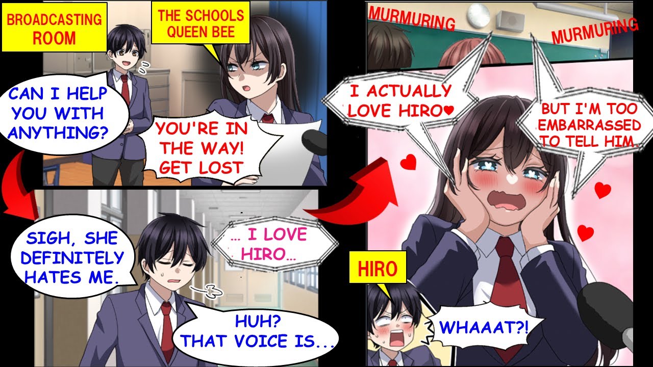 [Manga Dub] The School's Queen Beel Forgot the Mic Was ON... and Broadcast Her Secret Love for ME!