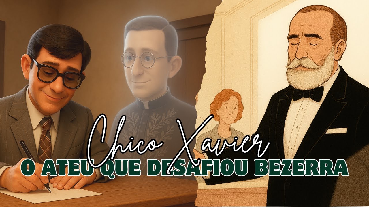 Chico Xavier e Irm&atilde;o X em: O ateu que desafiou Bezerra de Menezes [Desenhos Esp&iacute;ritas - Li&ccedil;&otilde;es]
