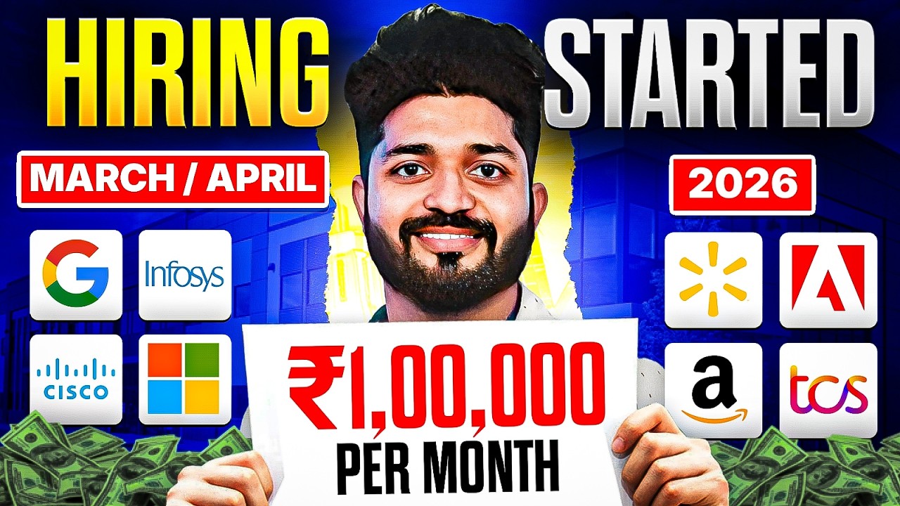 Massive Hiring Alert for freshers 50+ Companies Hiring in March&ndash;April 2026|Apply Now Links 🔗