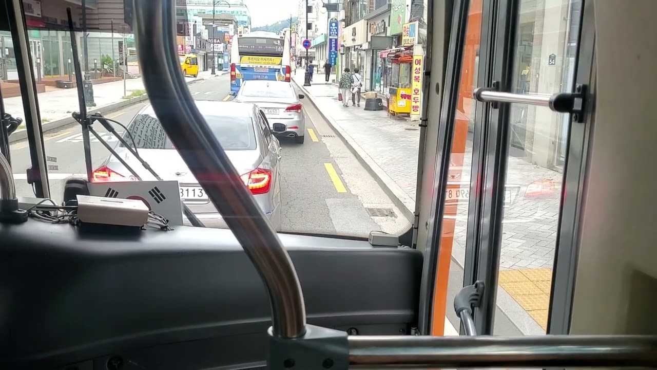 김해시청 🔜 농협김해시지부까지 주행영상( 태영버스 급행1004번버스 )