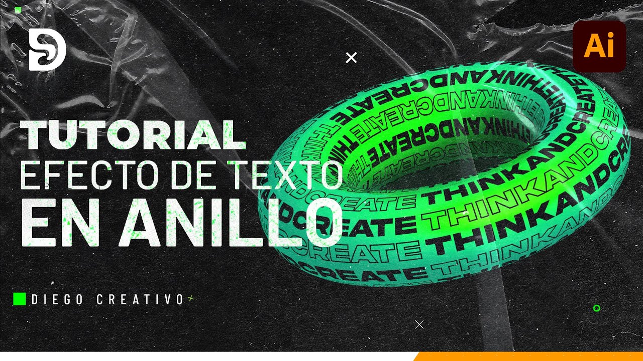 ✅  TUTORIAL | Cómo hacer el efecto de texto en anillo o un texto 3D en Ilustrador - RING TEXT Effect