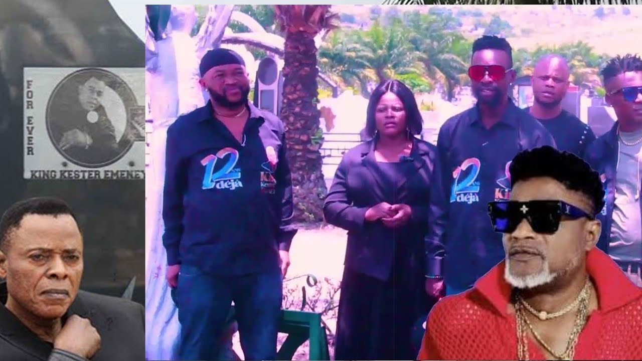 Les musiciens de VICTORIA fondent en larmes devant la tombe de KING KESTER “MOKILI esundola biso”
