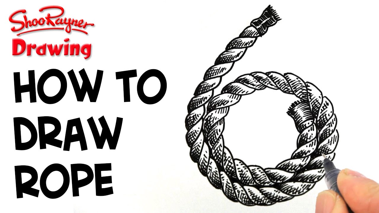 How to draw coiled rope - clock face #6