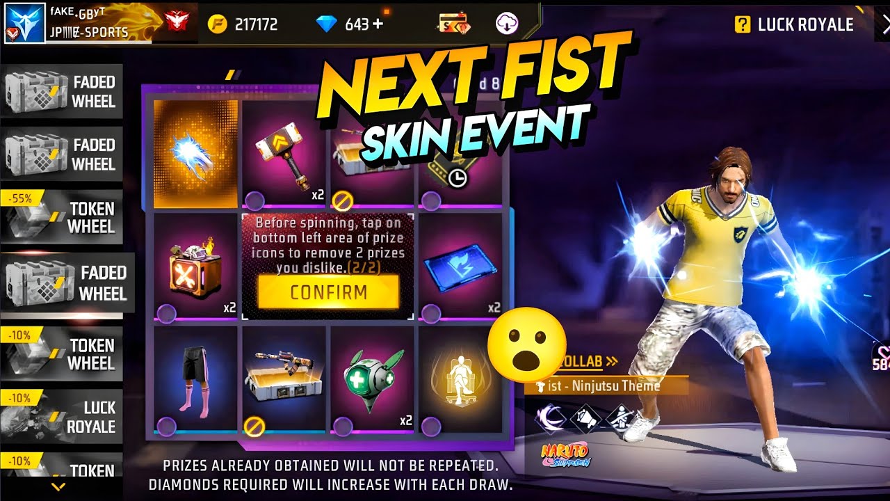 Next Fist Skin Event Free Fire 🤯🥳| free fire new event | ff new event | new event free fire