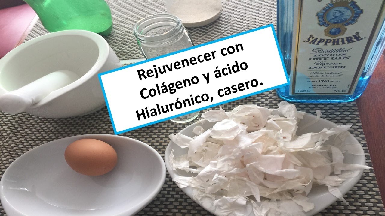 Rejuvenecer Colágeno y ácido hialurónico, casero, en membranas de huevo