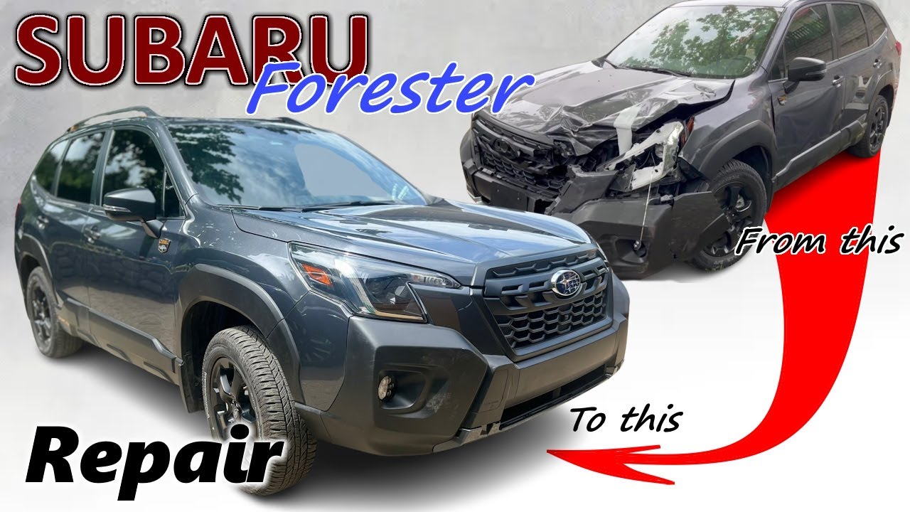 Subaru Forester 2022. Repairing a car's front end in 14 minutes