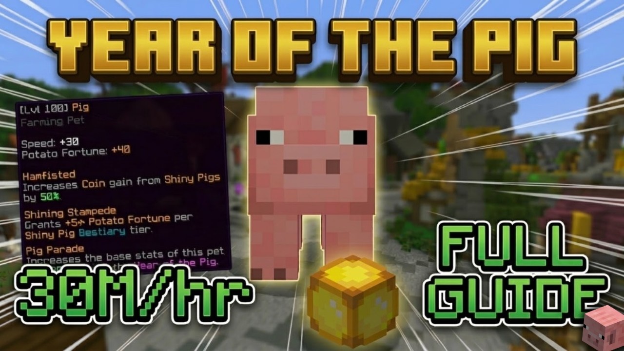 Полное руководство по игре &laquo;Год Свиньи&raquo; (Hypixel SkyBlock) со скоростью 30 млн/час