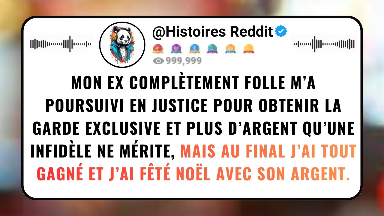 Mon EX Complètement Folle M’a Poursuivi En Justice Pour Obtenir La Garde Exclusive Et Plus...