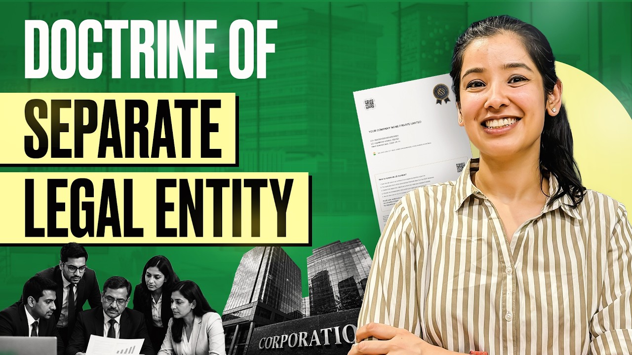 How is a COMPANY separate from its OWNERS? | Doctrine of Separate Legal Entity