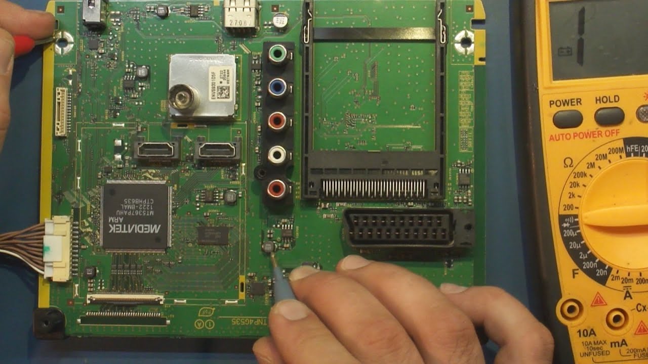 Ремонт ЖК телевизора Panasonic TX-LR39EM5A. Не включается.