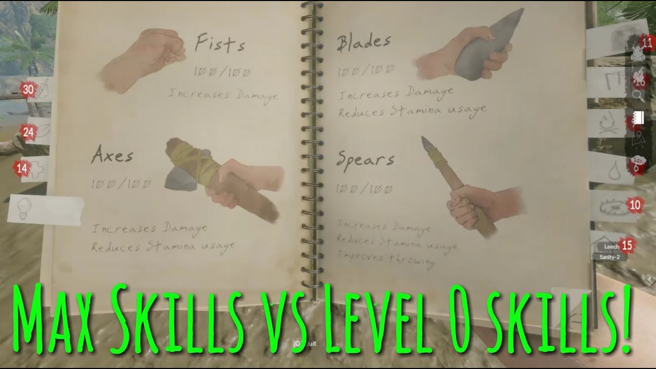 Almost All Skills Maxed Vs Level 0 | Green Hell