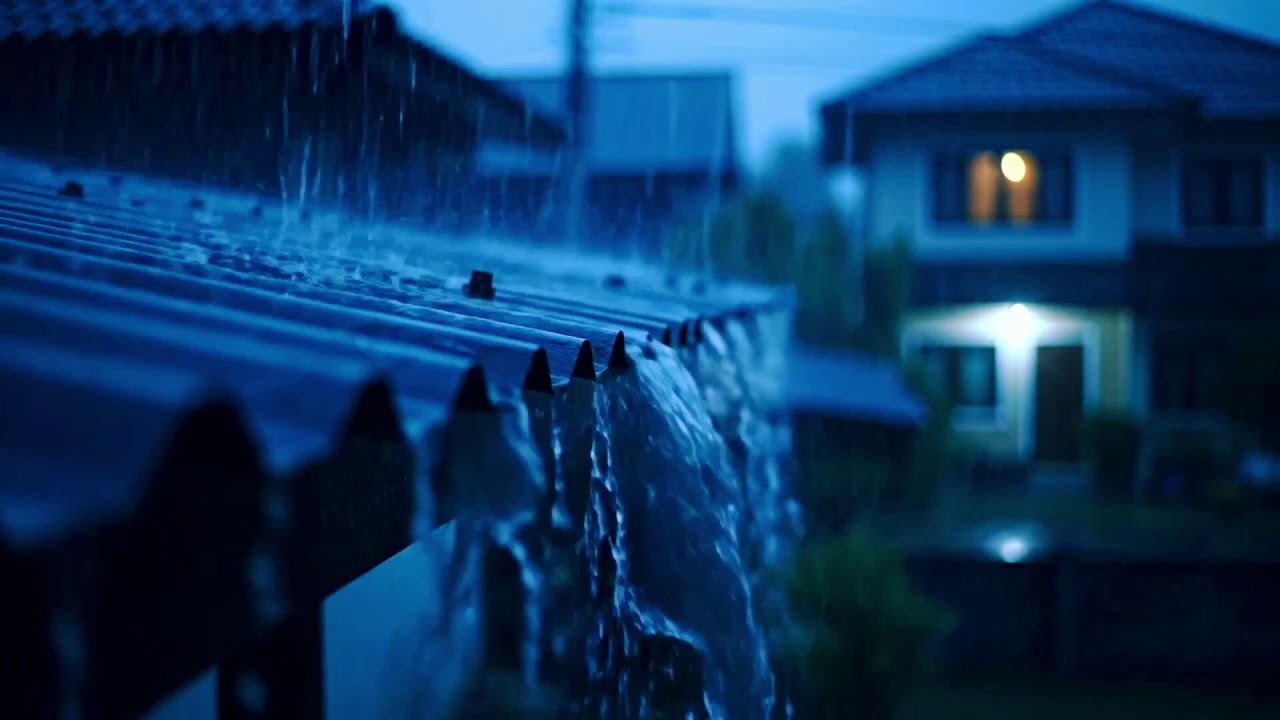 Midnight Tin Roof Symphony: Heavy Rain Pouring Gently Through the Night for Deep, Peaceful Sleep 232