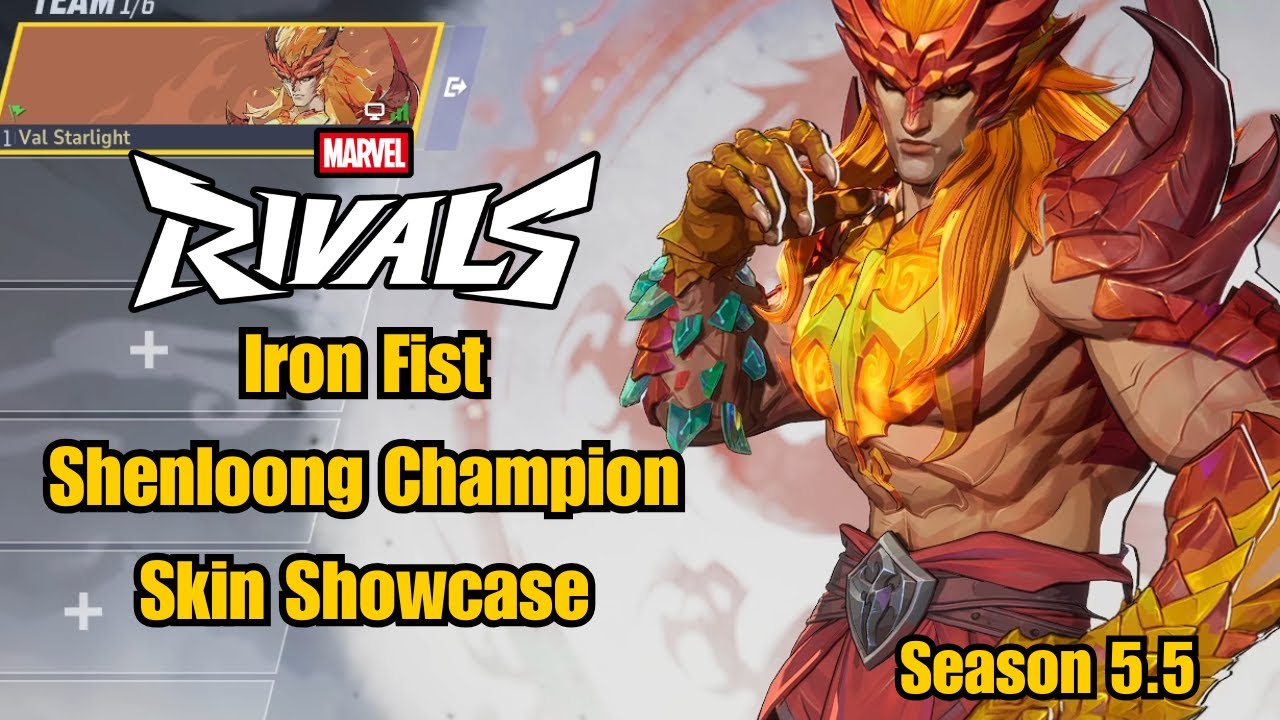 Iron Fist | Shenloong Champion Skin Showcase | Marvel Rivals Gameplay Season 5.5