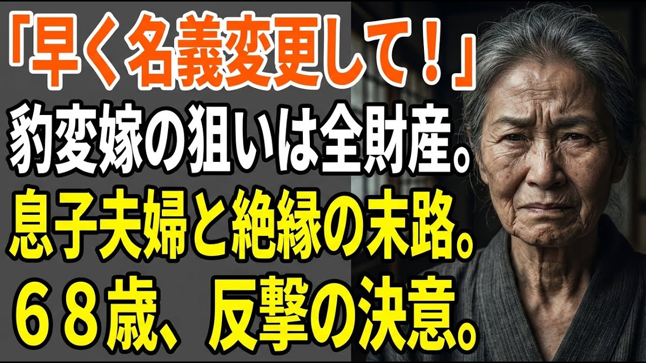 「その家、私たちに名義変更して」嫁が豹変…68歳母の静かな絶望と一通の内容証明