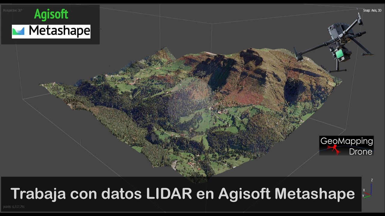 Procesa datos LIDAR en Agisoft Metashape. MDT y curvas de nivel.
