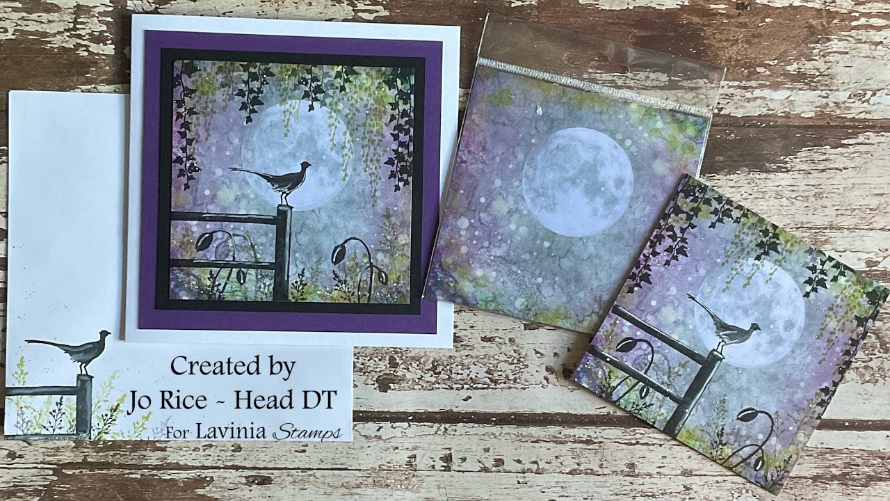 Pheasant by Moonlight by Jo Rice #laviniastamps #cardmaking