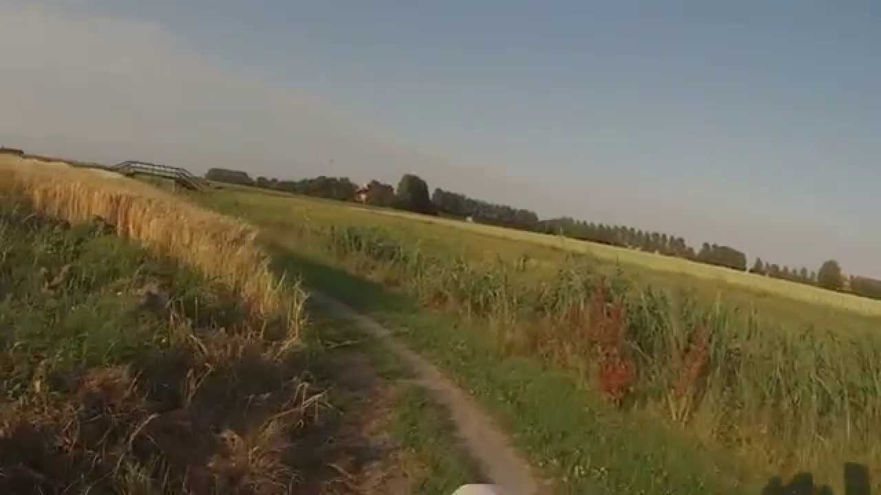 Met een ligfiets over smalle paden In Noordoost-Groningen (GoPro Hero3)