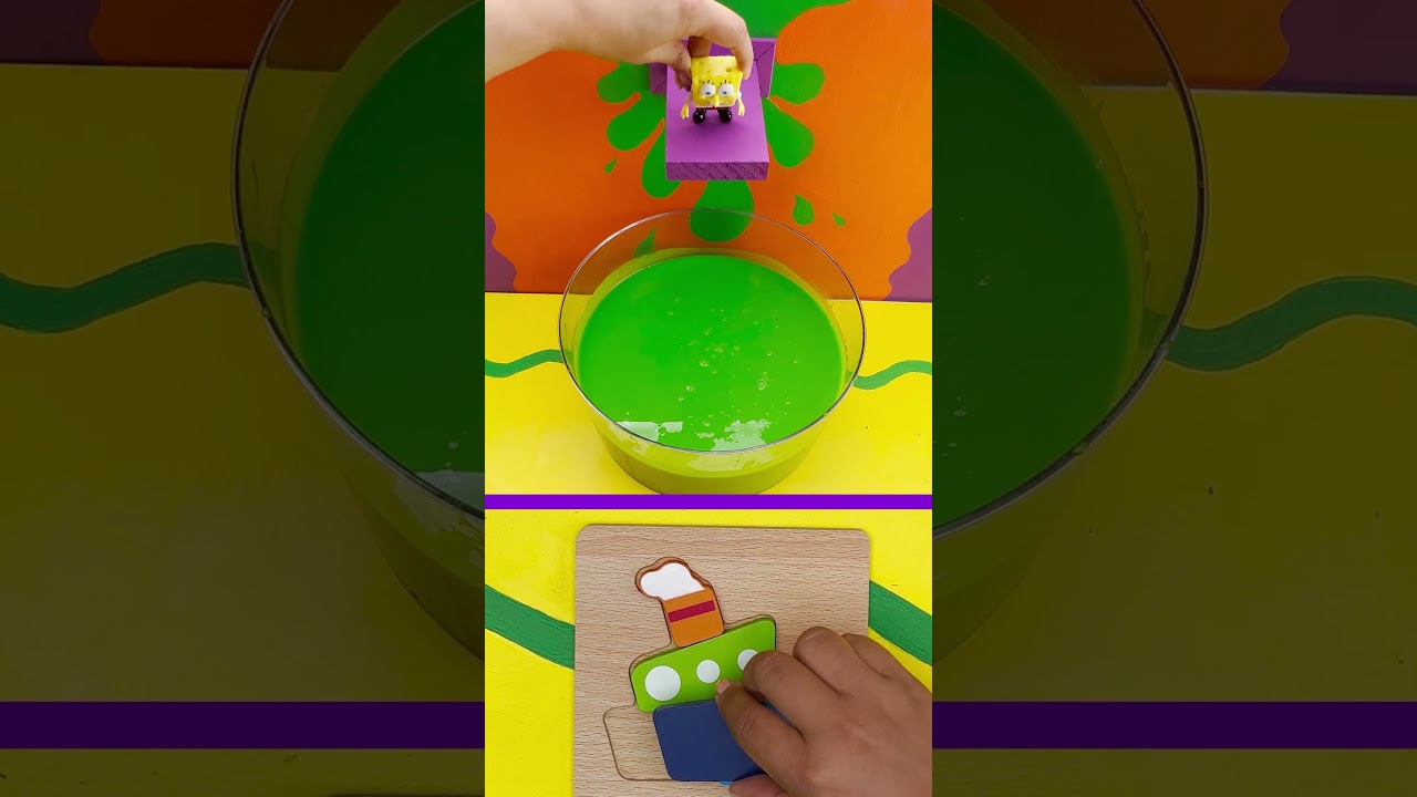Complete the puzzle to dunk SpongeBob in a slime tank! #shorts