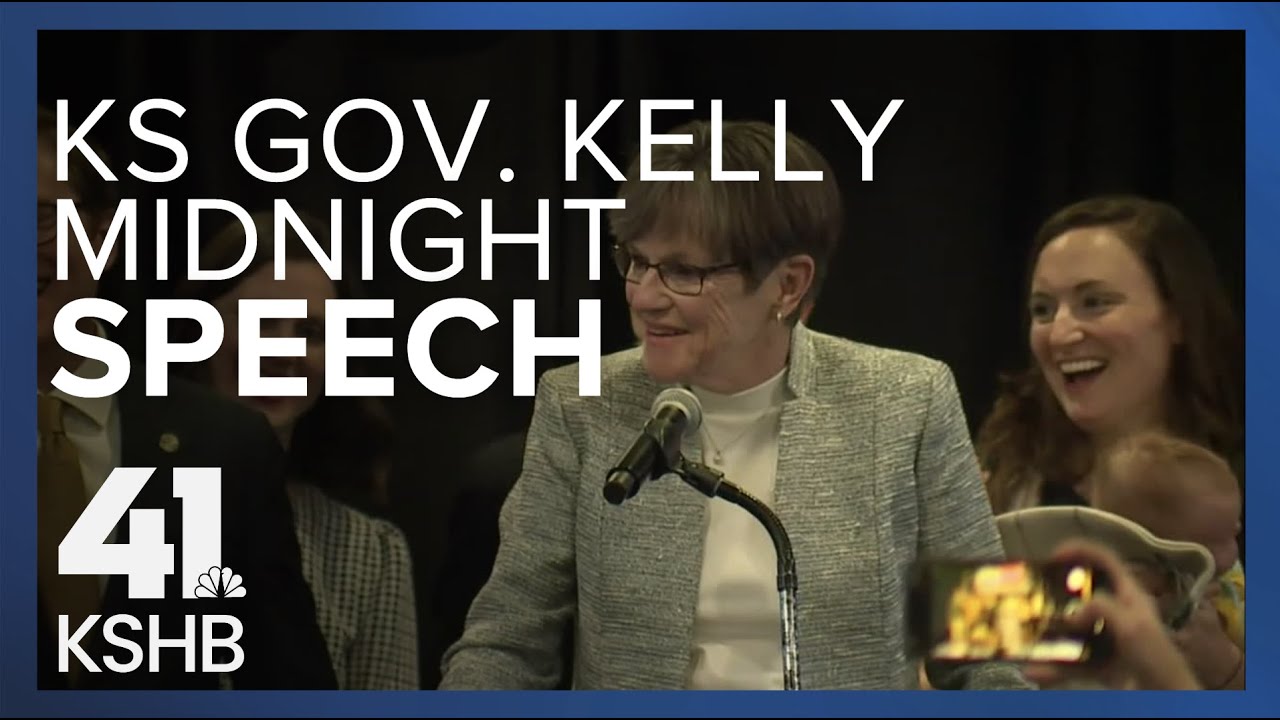 Kansas Gov. Laura Kelly thanks supporters in close race