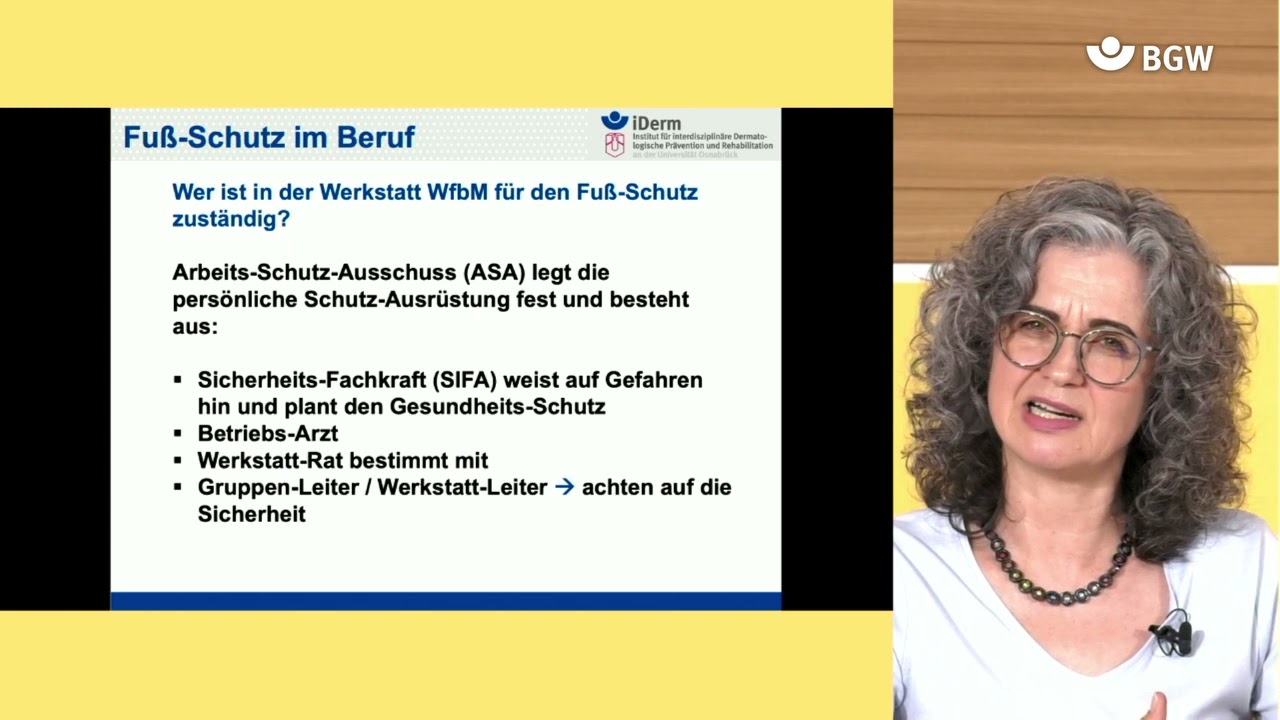Haut & Hygiene Teil 2: Fu&szlig;schutz und Fu&szlig;hygiene f&uuml;r Besch&auml;ftigte mit Handicap | BGW forum 2021 AD