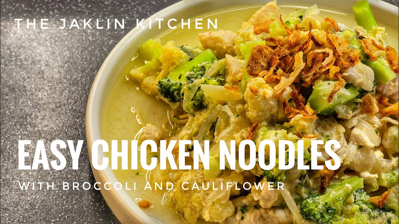 Легкий рецепт куриной лапши с брокколи и цветной капустой #easychickennoodles