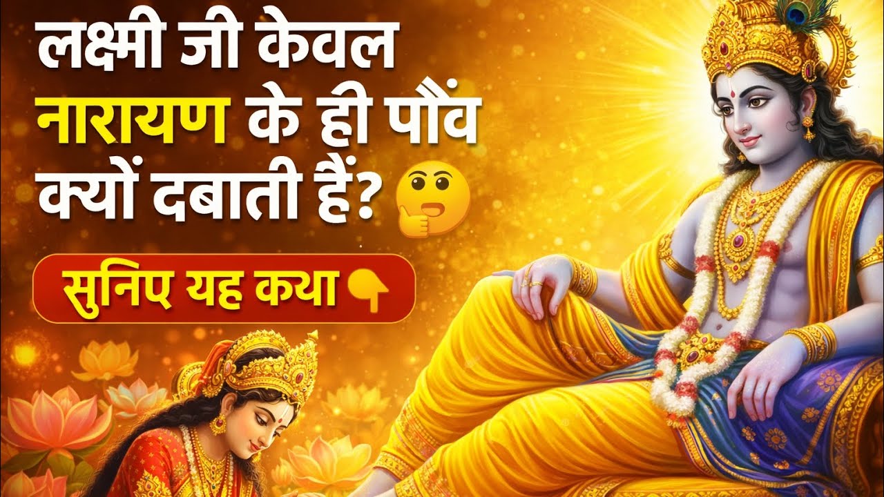 लक्ष्मी जी केवल नारायण के ही पाँव क्यों दबाती हैं? | सच्चा रहस्य | भक्तिकथा 🙏