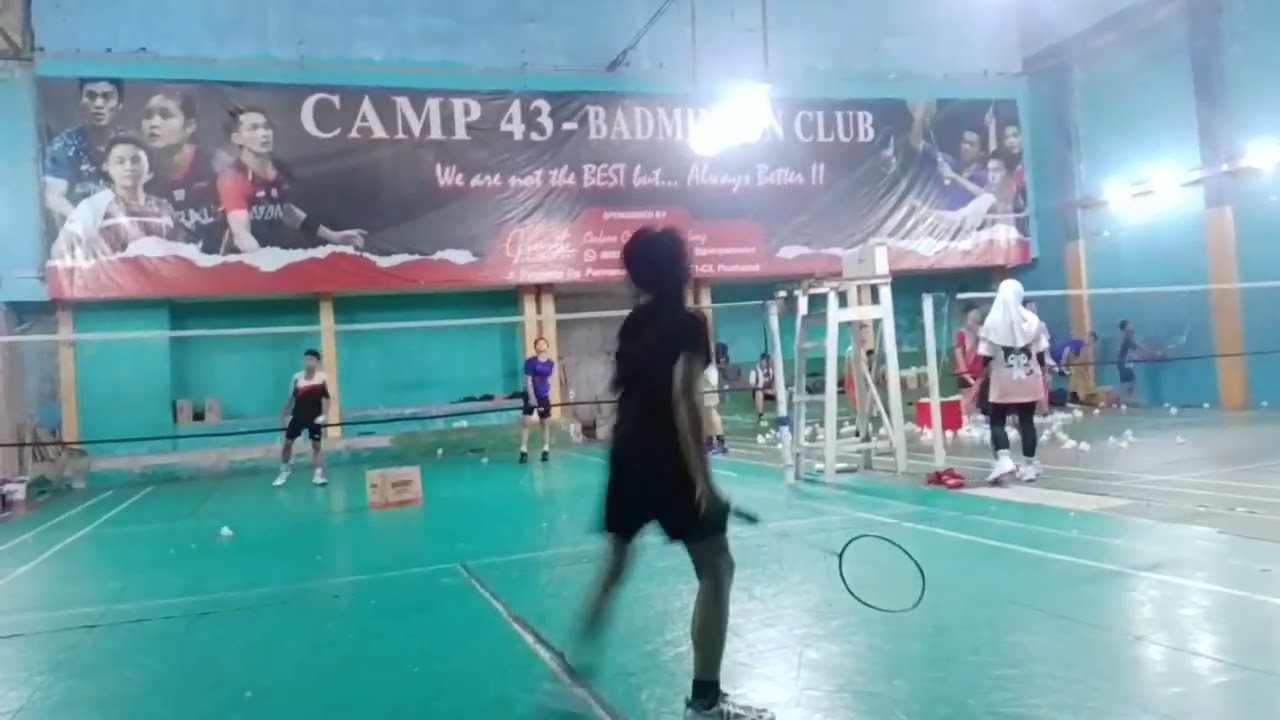 Latihan drilling, lop dan netting di pb camp43 badminton 