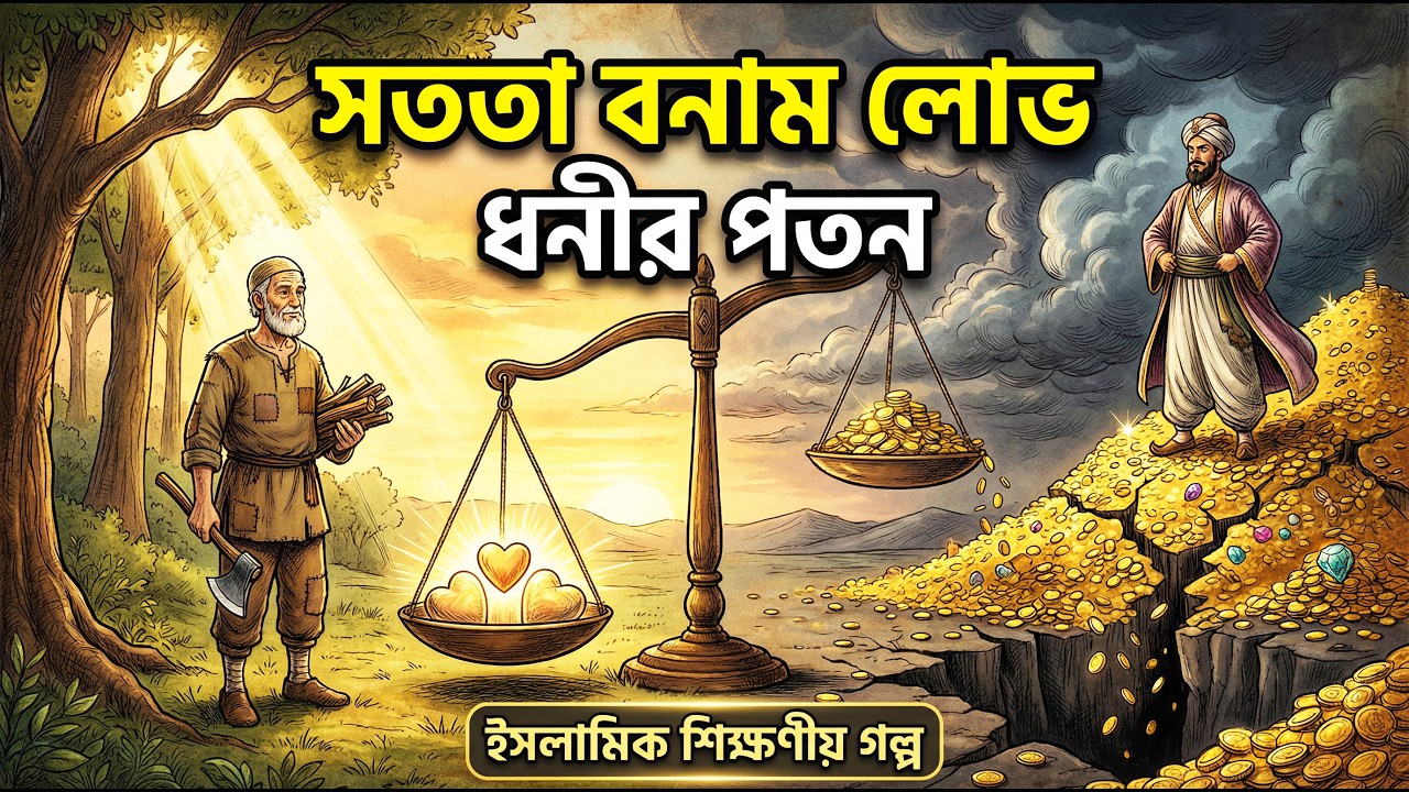 দরিদ্র কাঠুরিয়ার সততার ফল | ধনীর ভয়ংকর পতন | ইসলামিক শিক্ষণীয় গল্প বাংলা | Bangla Islamic Story