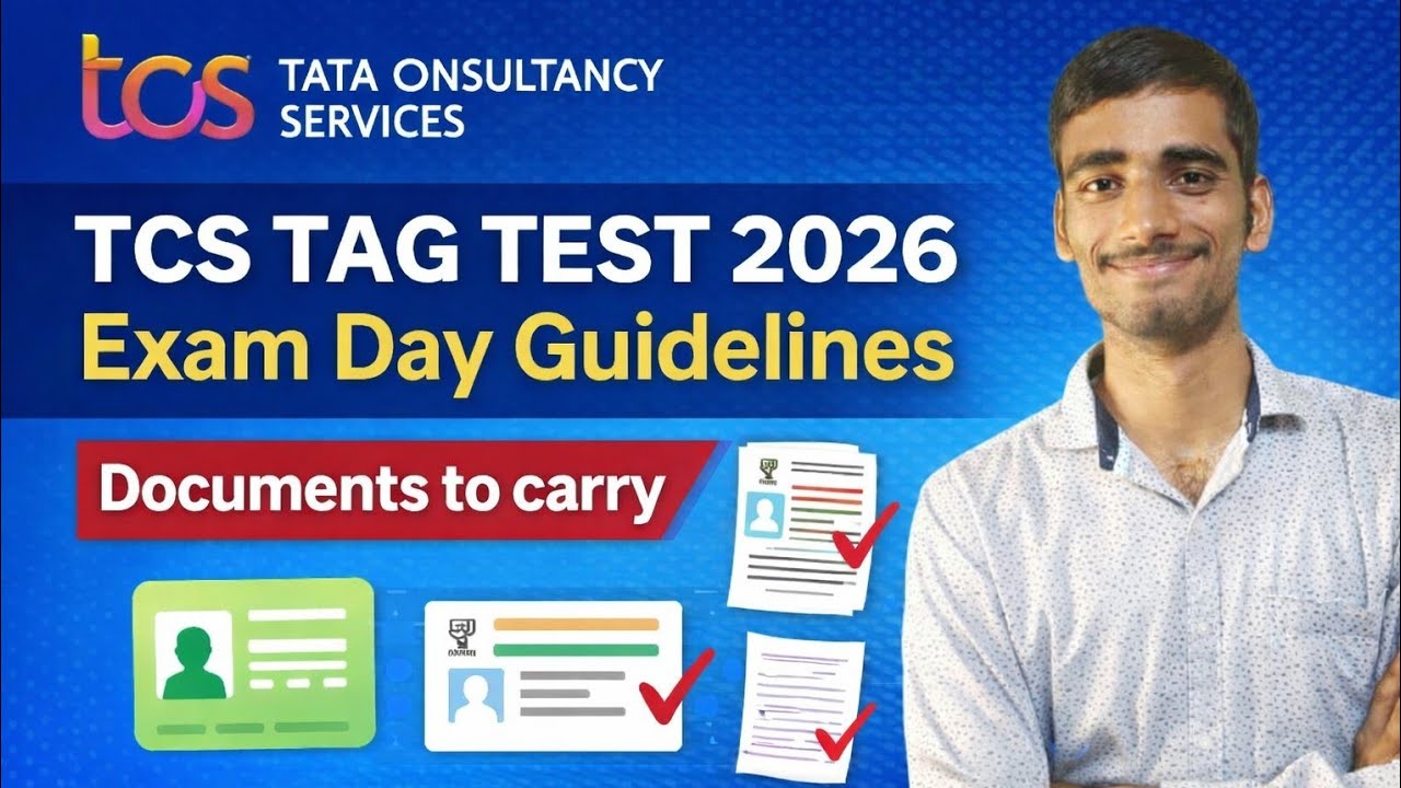 TCS TAG Test 2026 | Exam Day Guidelines & Documents to Carry | Must Watch
