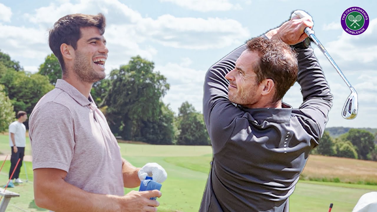Andy Murray & Carlos Alcaraz’s HILARIOUS day on the golf course