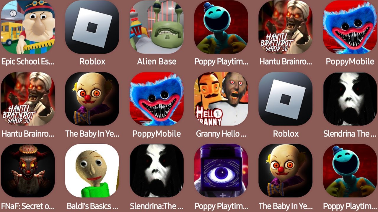 Epic School Escape,Roblox,Alien Base,Poppy Playtime Chapter 4,The Baby In Yellow,PoppyMobile...