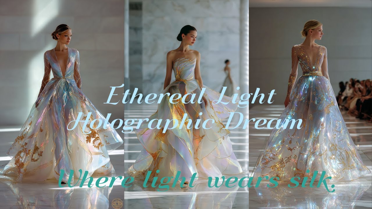 Ethereal Light 💖🌈 Transparent Holographic Wedding Dress